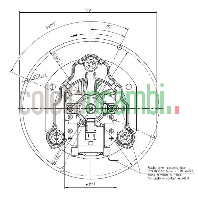 Estrattore aspiratore fumi EBM RR152/0020-3030 stufe a pellet 14706111