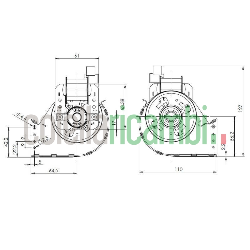Ventola tangenziale TRIAL THS24B5-011 stufe a pellet 14706090