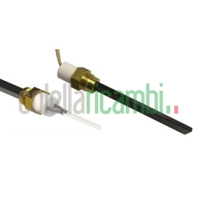 Resistenza accensione per stufe a pellet in cristalli di quarzo nero con raccordo filettato 3/8" GAS 14701058