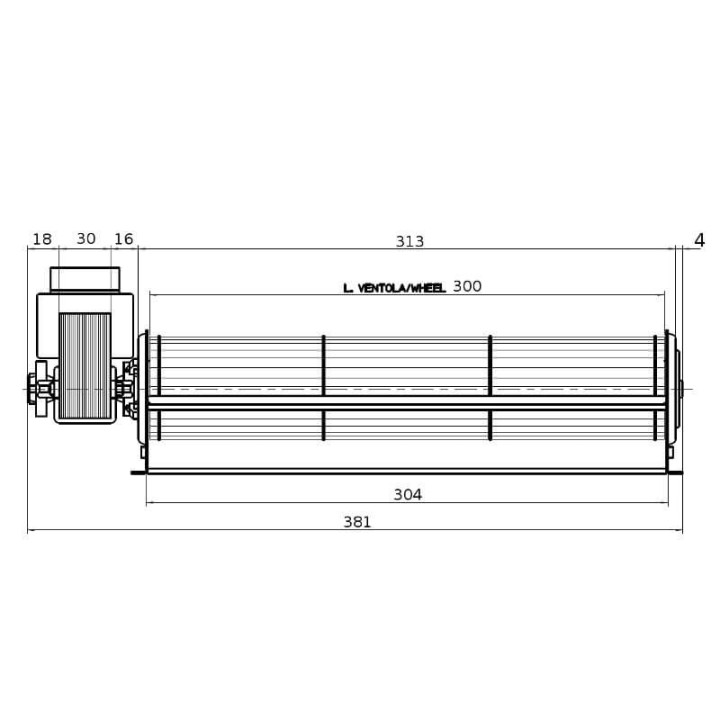 Ventola tangenziale FERGAS 4N5209 stufe a pellet 14706084