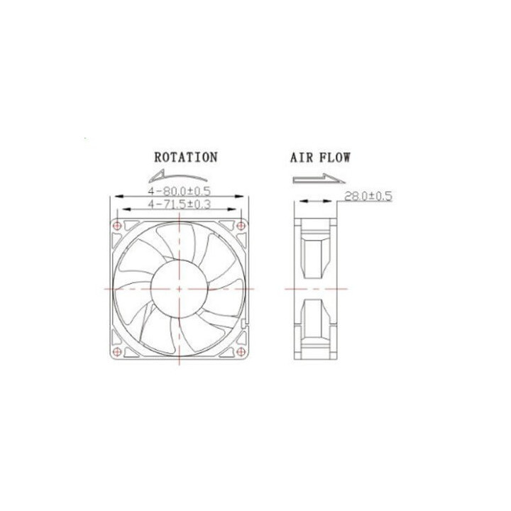 Vendita Ventilatore Assiale 80x80x38 15W per stufe a pellet