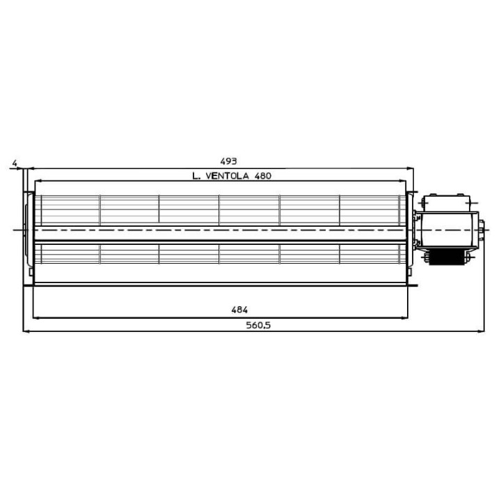 Ventilatore tangenziale per stufe a pellet 14706043