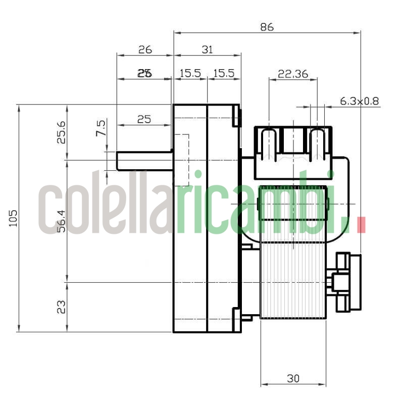 Motoriduttore Kenta K9175052 Stufe a pellet 14702068