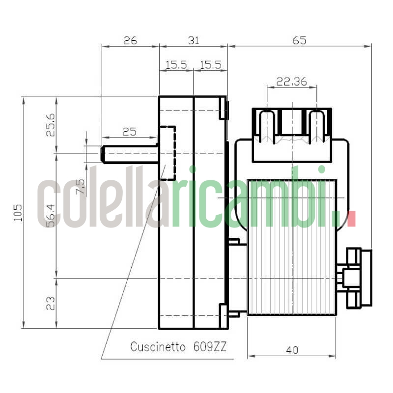 Motoriduttore Kenta K9177310 stufe a pellet 14702073