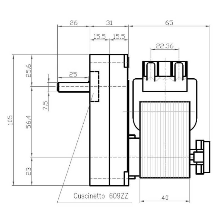 Motoriduttore Kenta K9177310 stufe a pellet 14702073