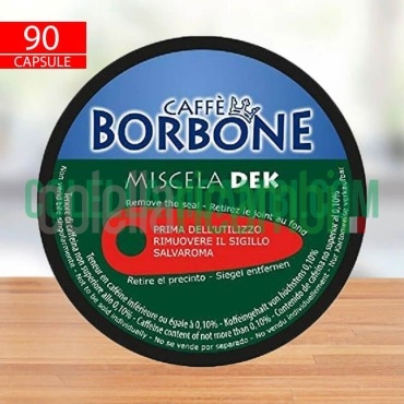 90 Capsule Caffè Borbone Miscela Verde Decaffeinato Compatibili Nescafè Dolce Gusto