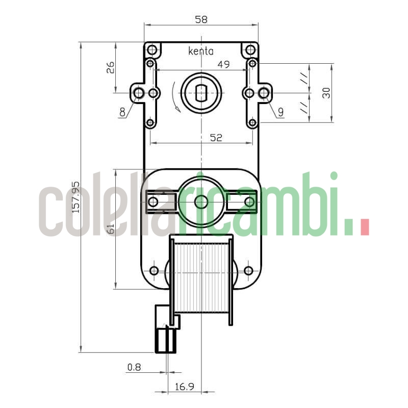Motoriduttore Kenta K9117057 stufe a pellet 14702053