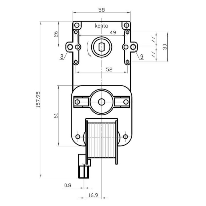 Motoriduttore Kenta K9117057 stufe a pellet 14702053