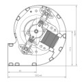 Ventilatore centrifugo RLD76/8600ZA60-3030LH per stufa a pellet.