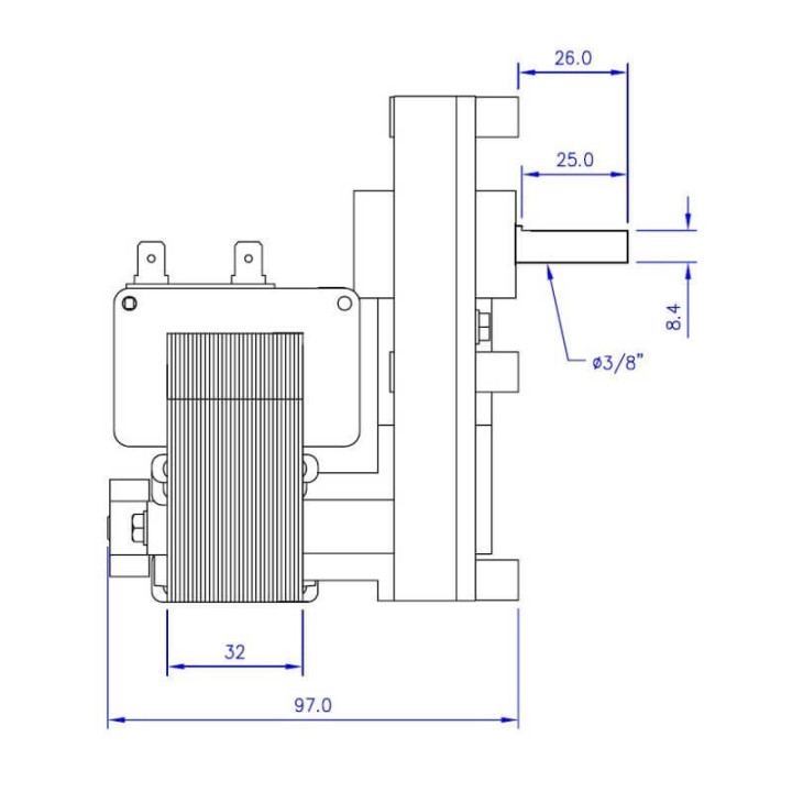 Motoriduttore Mellor FB1263 stufe a pellet 14702013
