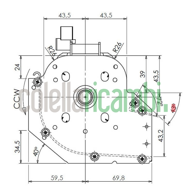 Ventola tangenziale TRIAL 8A130B-001 stufe a pellet 14706094