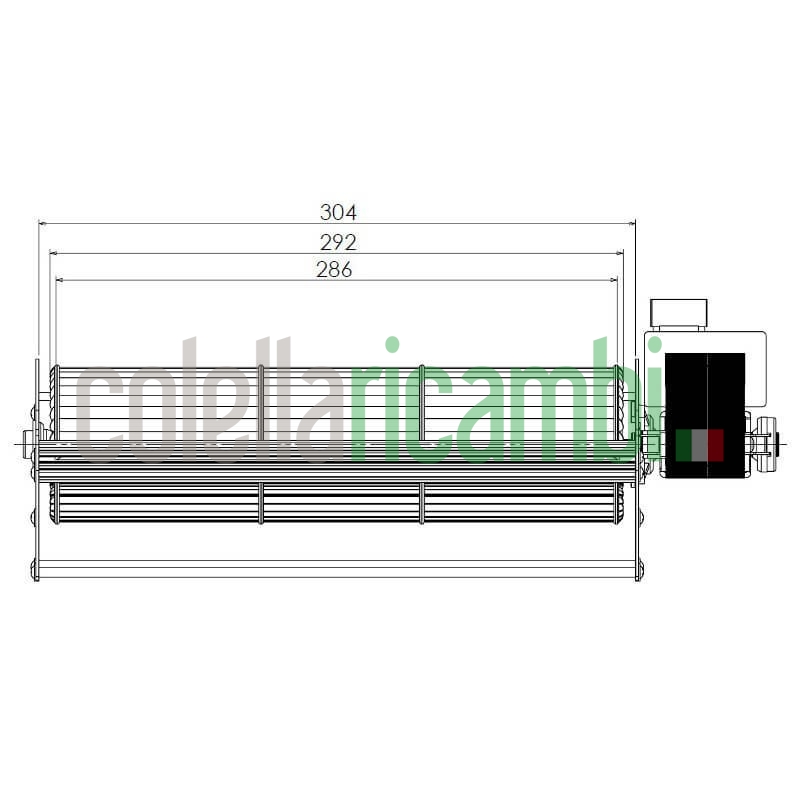 Ventola tangenziale TRIAL 8A130B-001 stufe a pellet 14706094