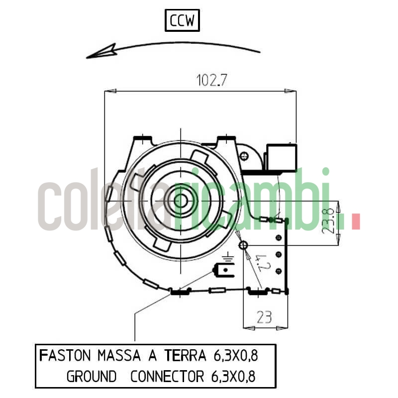 Ventola tangenziale FERGAS 4M2606 stufe a pellet 14706030