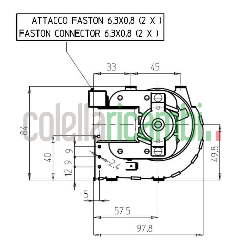 Ventola tangenziale FERGAS 4M2606 stufe a pellet 14706030