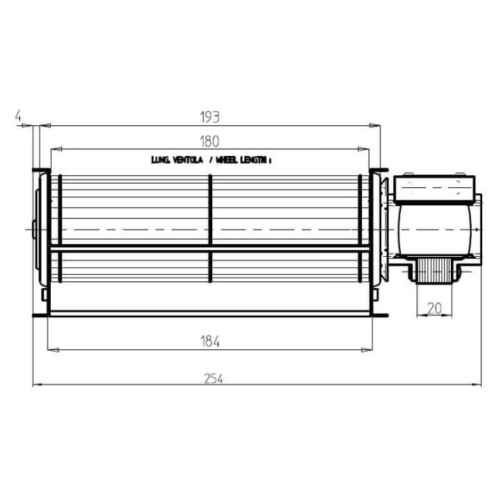 Ventola tangenziale FERGAS 4M2606 stufe a pellet 14706030