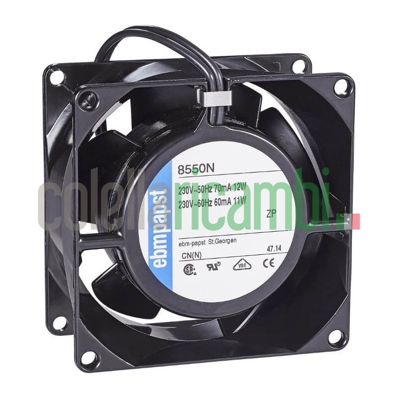 Ventilatore assiale con struttura e rotore in metallo stufe a pellet 14703007