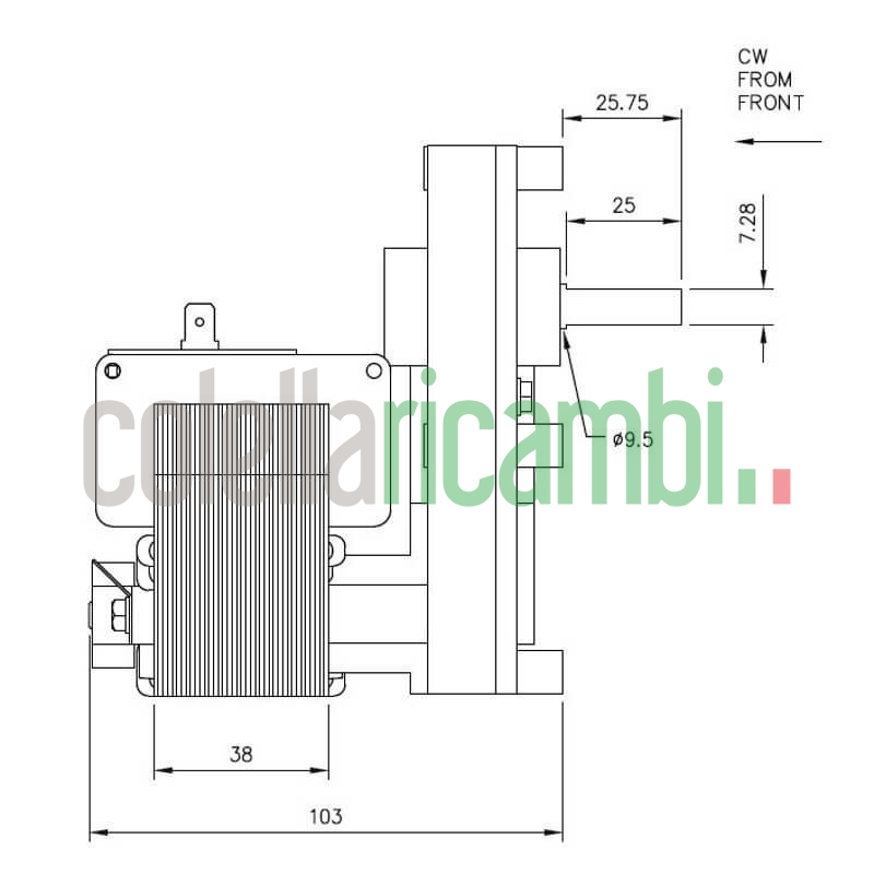 Motoriduttore Mellor FB1199 stufe a pellet 14702025