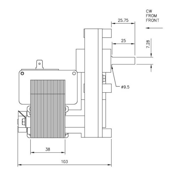 Motoriduttore Mellor FB1199 stufe a pellet 14702025