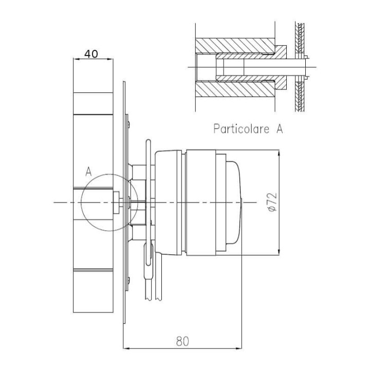 Estrattore - aspiratore fumi per stufe a pellet con motore ECOFIT 2RECA3 14706005