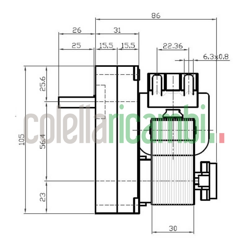 Motoriduttore Kenta K9175160 stufe a pellet 14702076