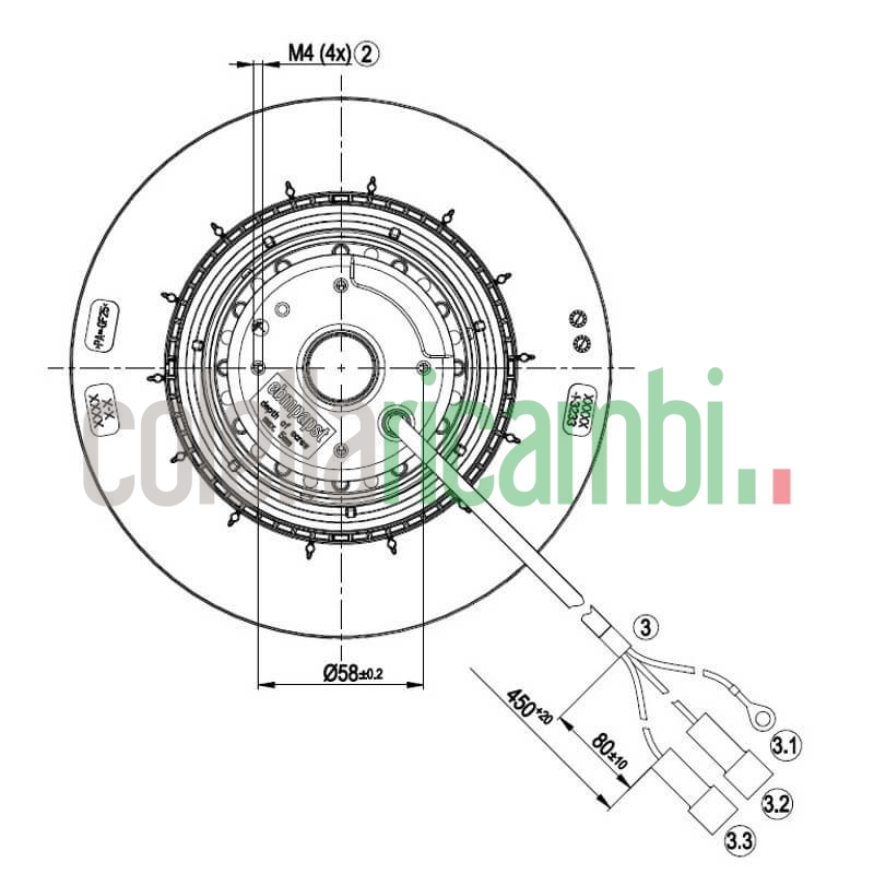 Ventilatore centrifugo EBM R4S190-RA04-11