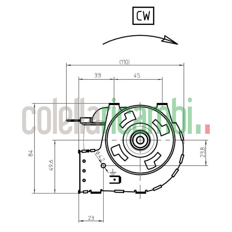 Ventola tangenziale FERGAS 116139 stufe a pellet 14706137
