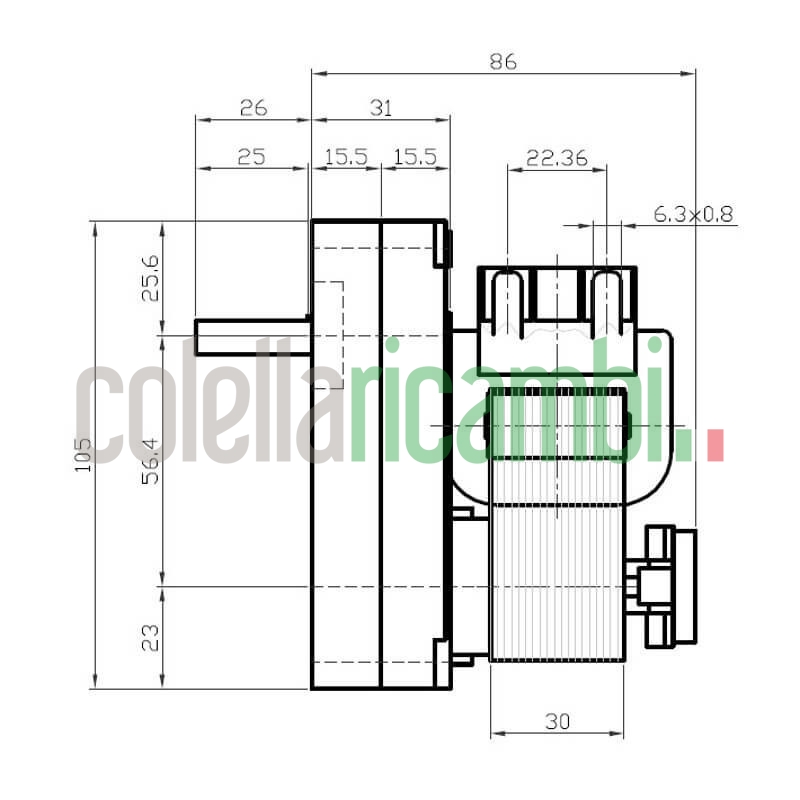 Motoriduttore Kenta K9175155 stufe a pellet 14702081