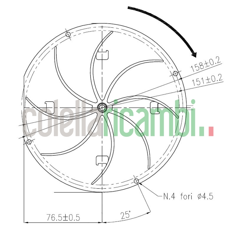 Estrattore aspiratore fumi per stufe a pellet con motore ECOFIT 2RECA3 14706008
