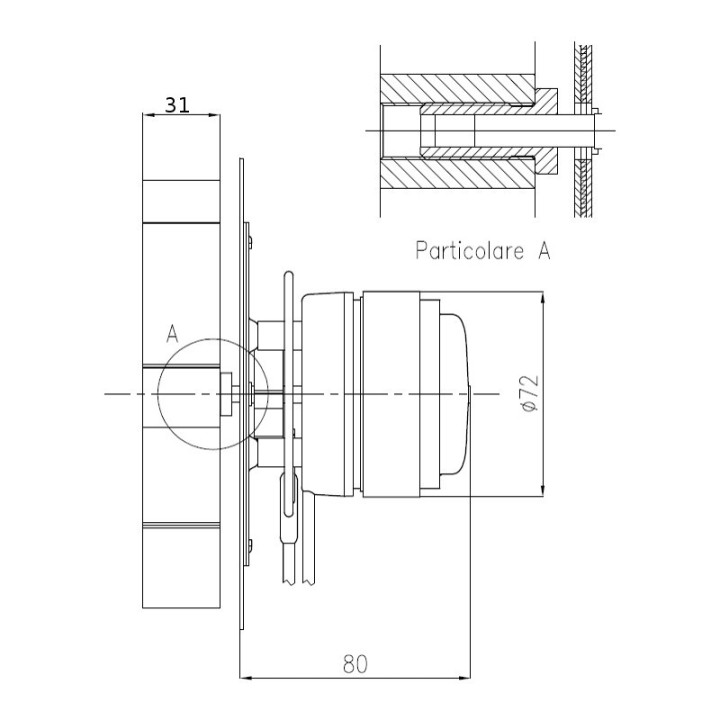 Estrattore aspiratore fumi per stufe a pellet con motore ECOFIT 2RECA3 14706008