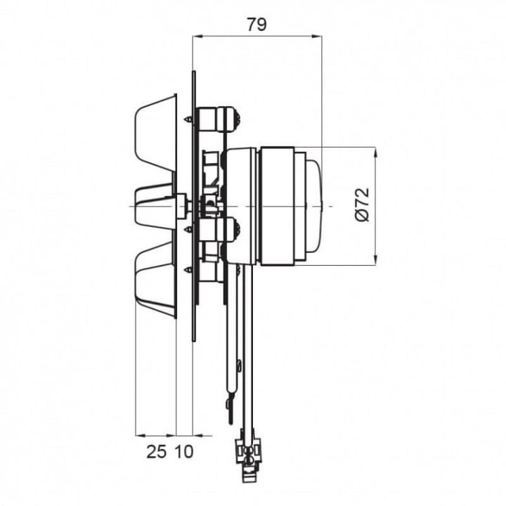Estrattore aspiratore fumi per stufe a pellet con motore ECOFIT 2RECA3 e girante in acciaio AISI 430 14706023