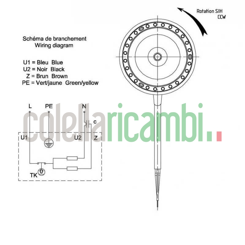 Motore Fandis Ecofit 2RECA3-G10A4 stufe a pellet 14706022