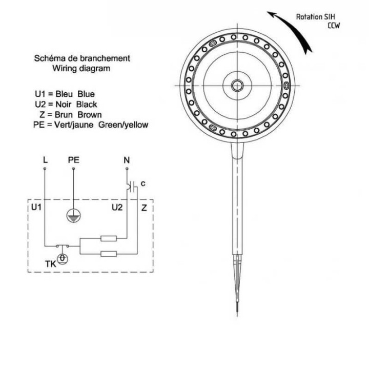 Motore Fandis Ecofit 2RECA3-G10A4 stufe a pellet 14706022
