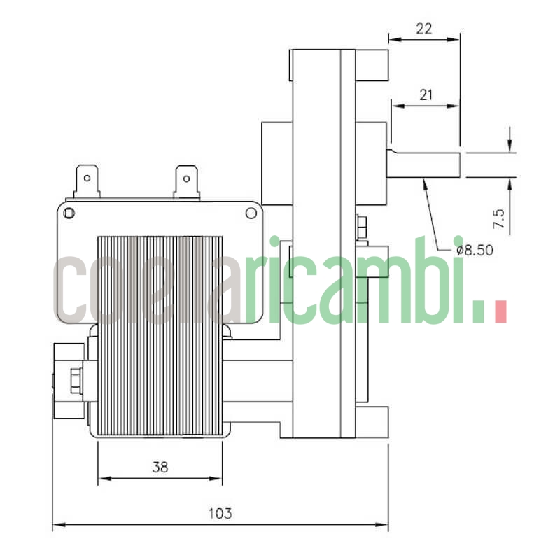 Motoriduttore Mellor FB1331 stufe a pellet 14702024