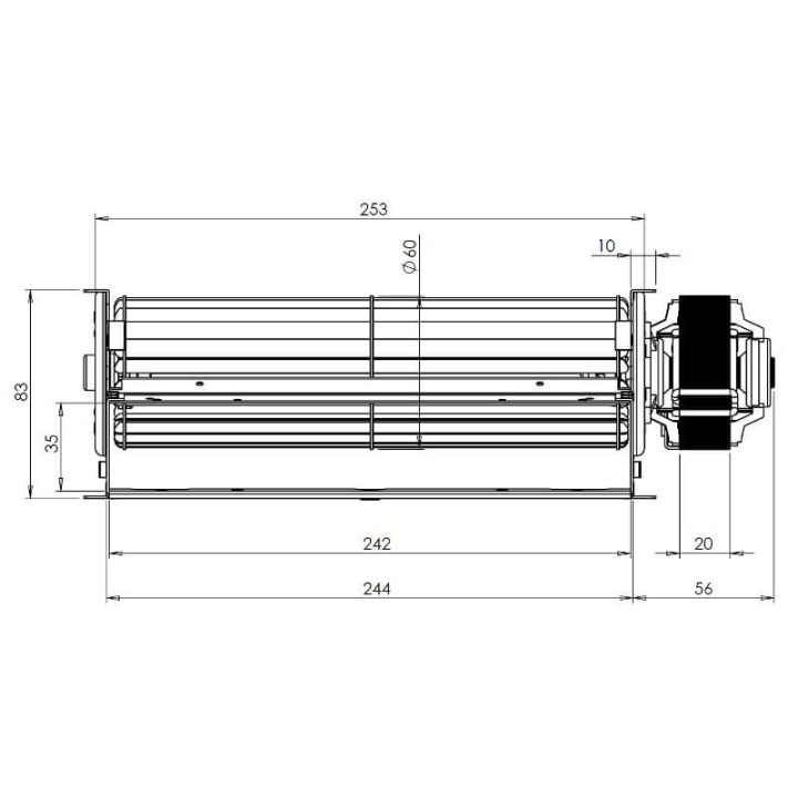 Ventola tangenziale TRIAL THS24B6-026 stufe a pellet 14706095