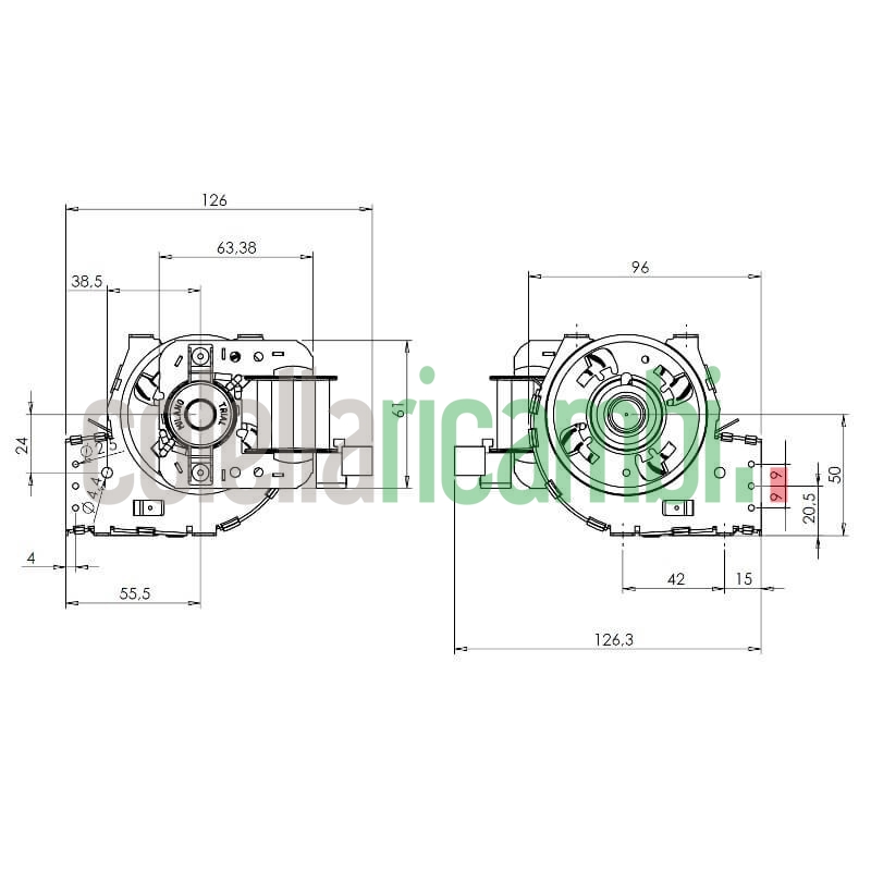 Ventola tangenziale TRIAL THS24B6-026 stufe a pellet 14706095