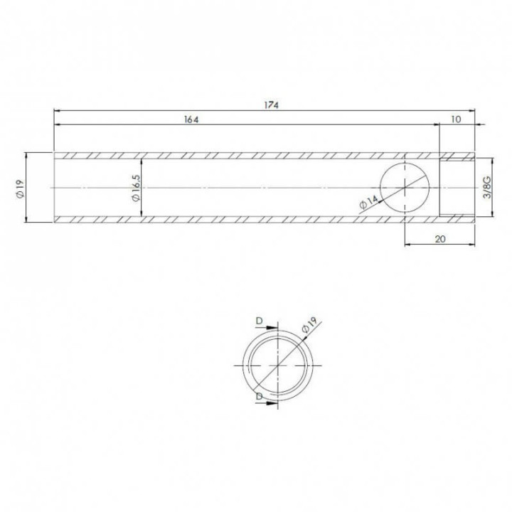 Tubo convogliatore per resistenze stufe a pellet 14701075