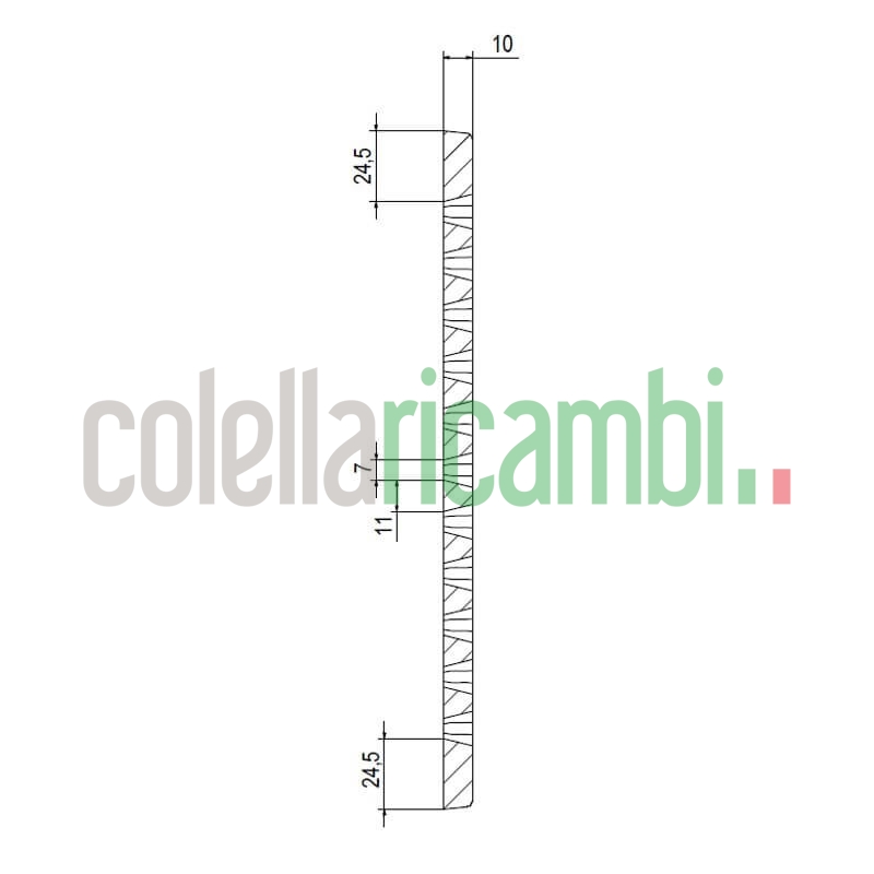 Griglia in ghisa per camini e stufe a pellet 14810014