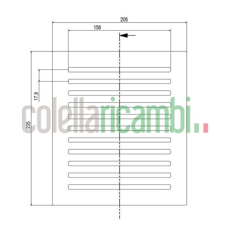 Griglia in ghisa per camini e stufe a pellet 14810014