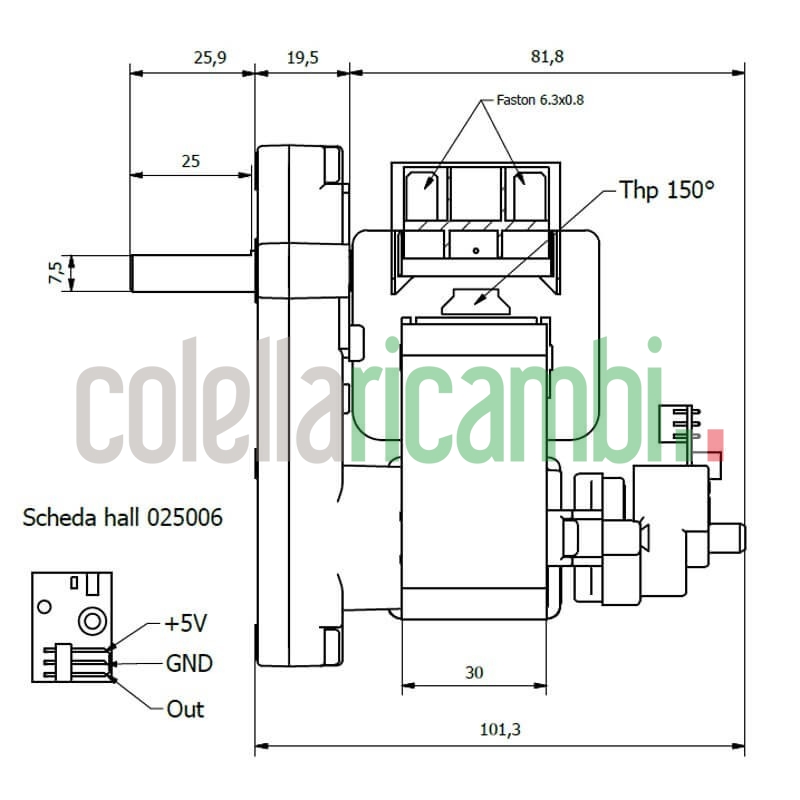 Motoriduttore Kenta K9115003 stufe a pellet 14702061