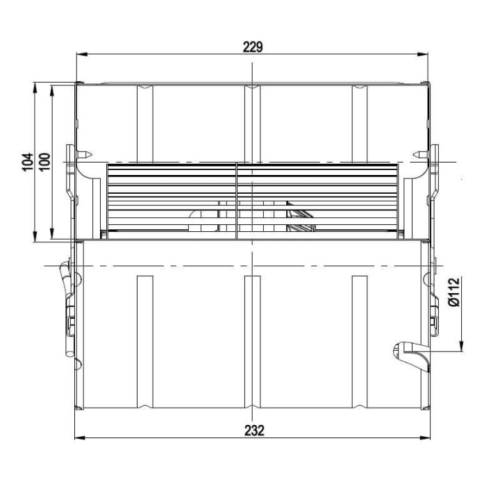 Ventilatore centrifugo D4E133-DT46-L4 per stufa a pellet 14706063