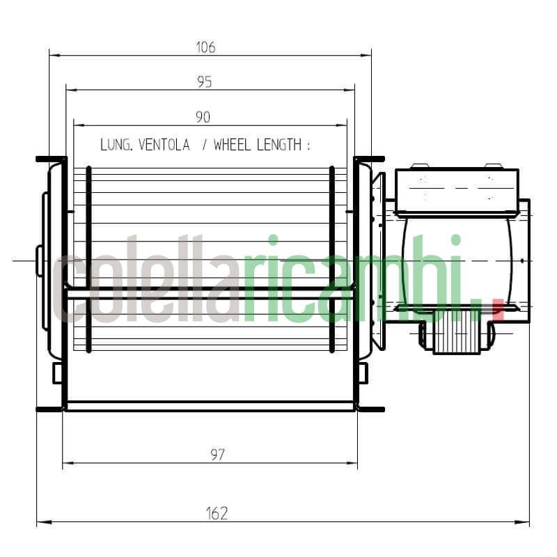 Ventola tangenziale FERGAS 4M0206 stufe a pellet 14706033