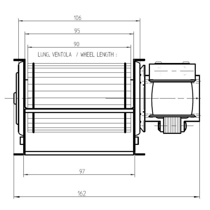 Ventola tangenziale FERGAS 4M0206 stufe a pellet 14706033