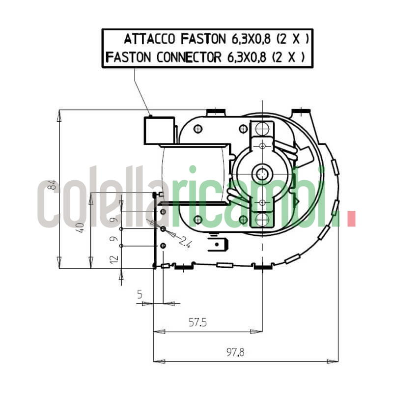 Ventola tangenziale FERGAS 4M0206 stufe a pellet 14706033