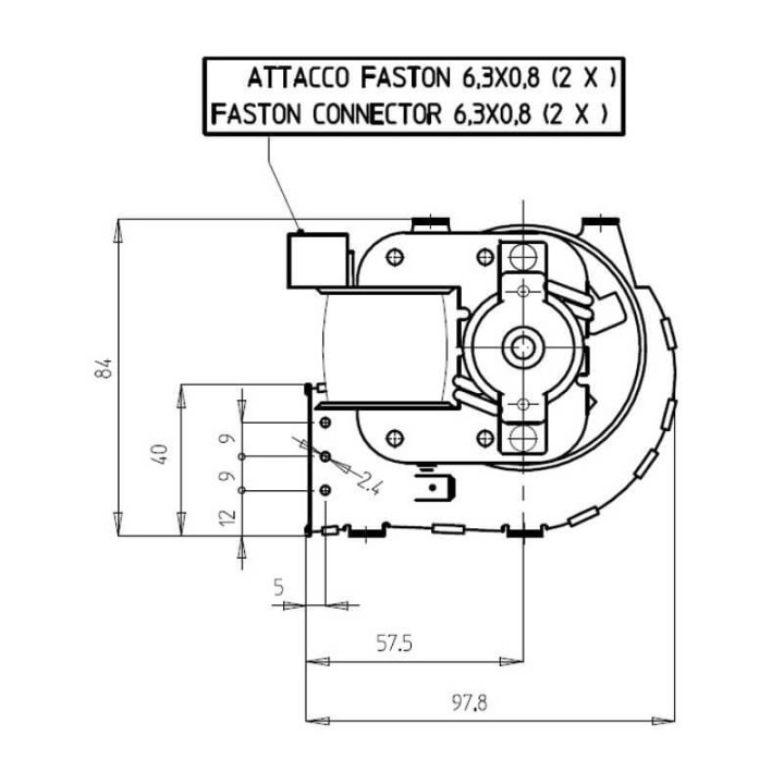 Ventola tangenziale FERGAS 4M0206 stufe a pellet 14706033