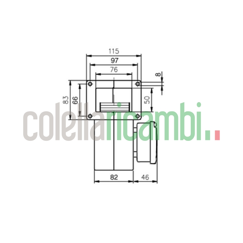 Ventilatore centrifugo G2E108-AA01-56 per stufa a pellet 14706062