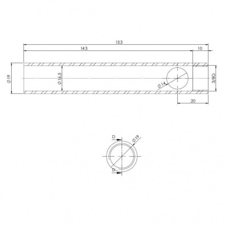 Tubo convogliatore per resistenze stufe a pellet 14701073