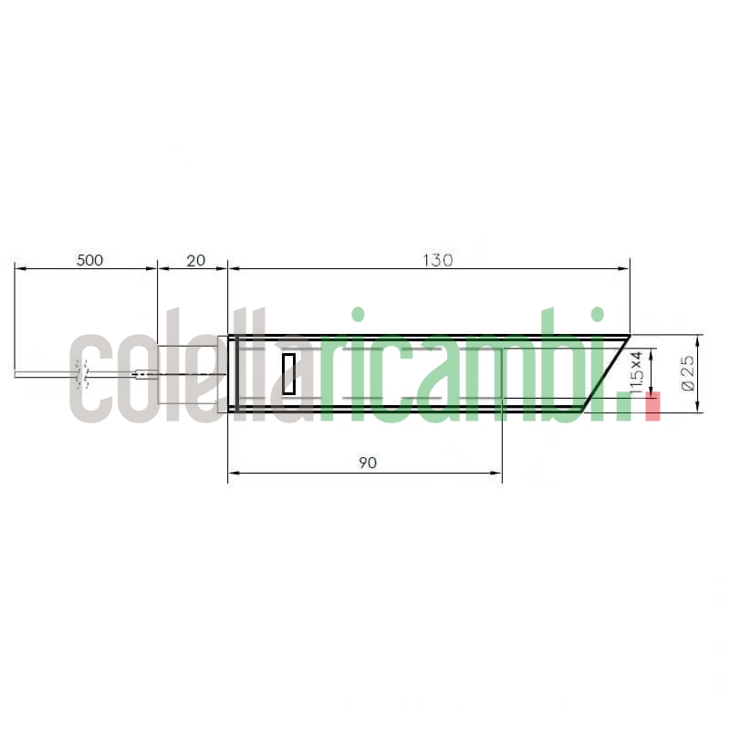 Kit resistenza accensione ai cristalli di quarzo con tubo convogliatore d'aria stufe a pellet 28FR501
