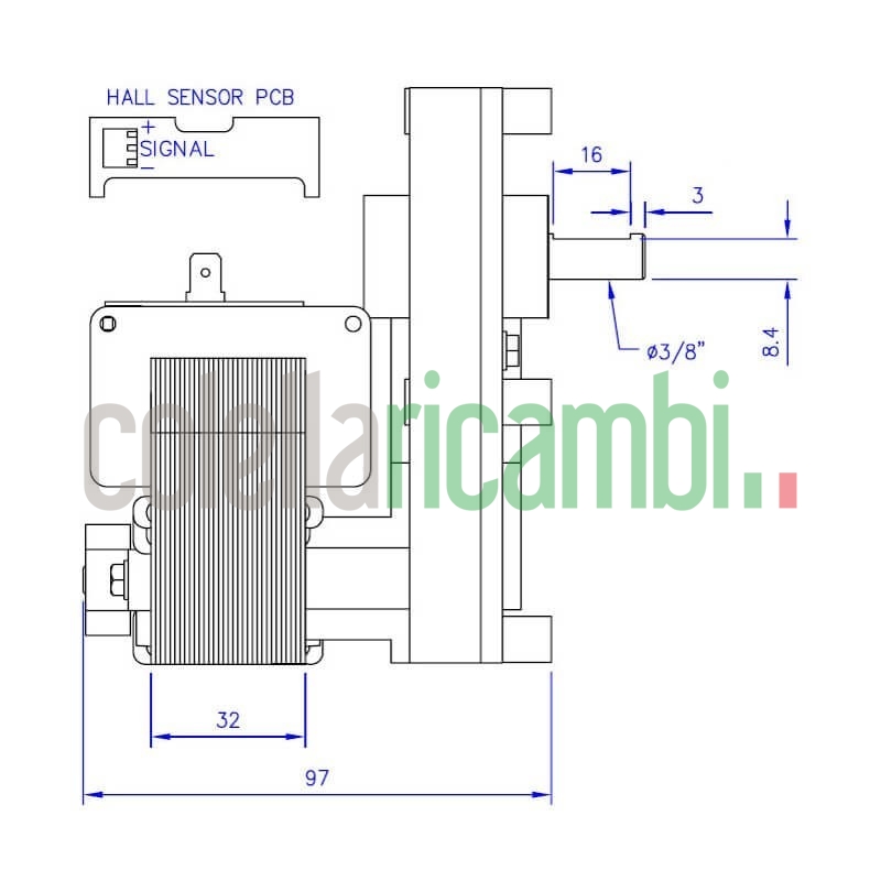 Motoriduttore Mellor FB1271 stufe a pellet 14702017