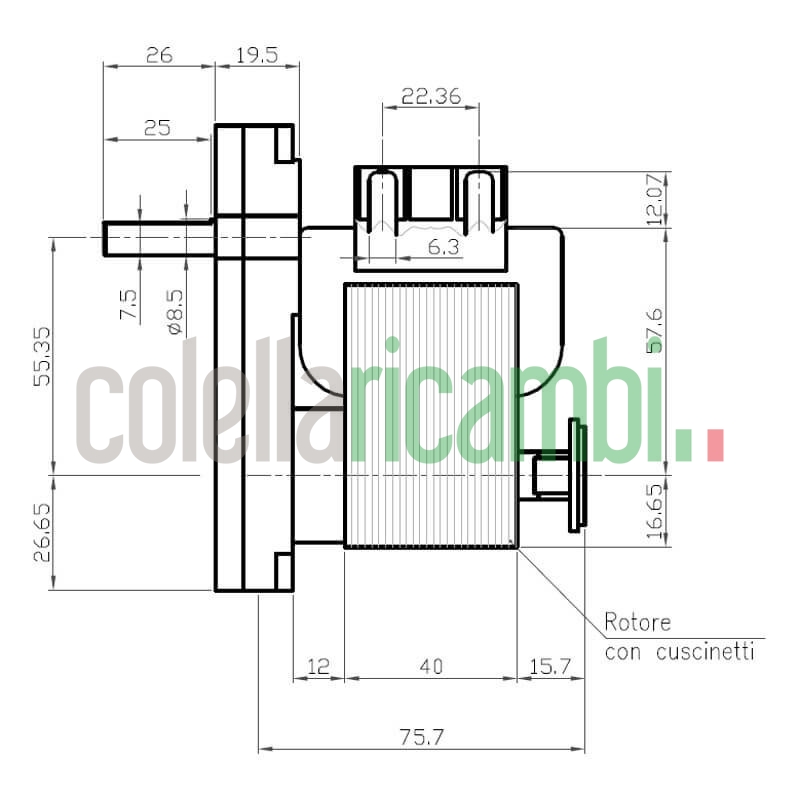 Motoriduttore Kenta K9117250 stufe a pellet 14702058