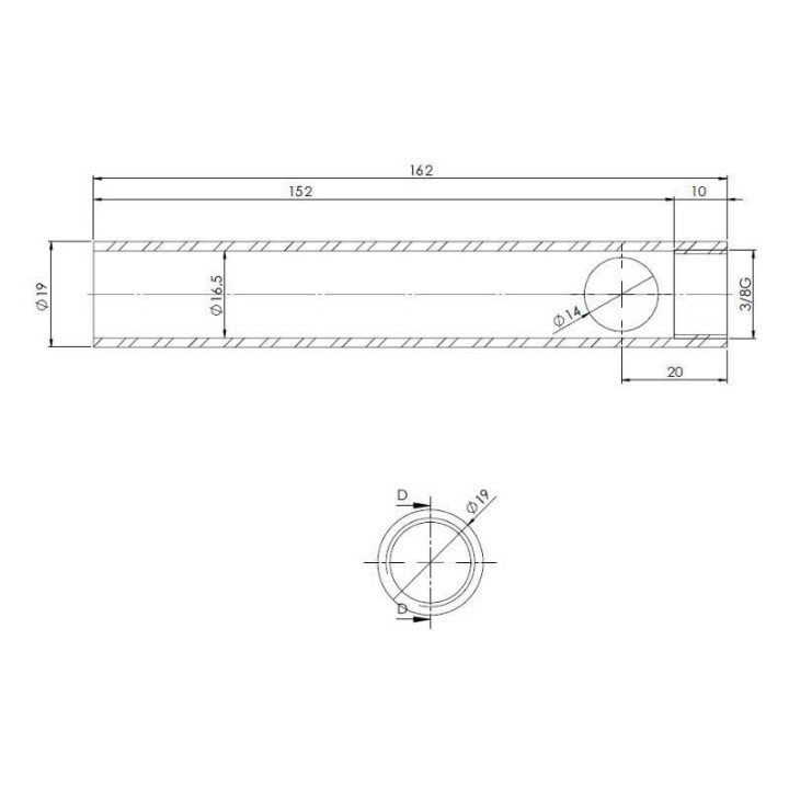 Tubo convogliatore per resistenze stufe a pellet 14701074